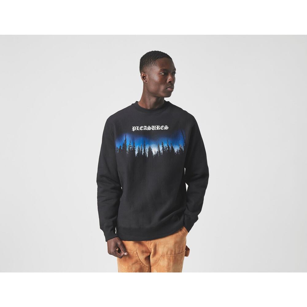 Pleasures Black Forest Crew Neck Sweatshirt XL - Picture 2 of 6